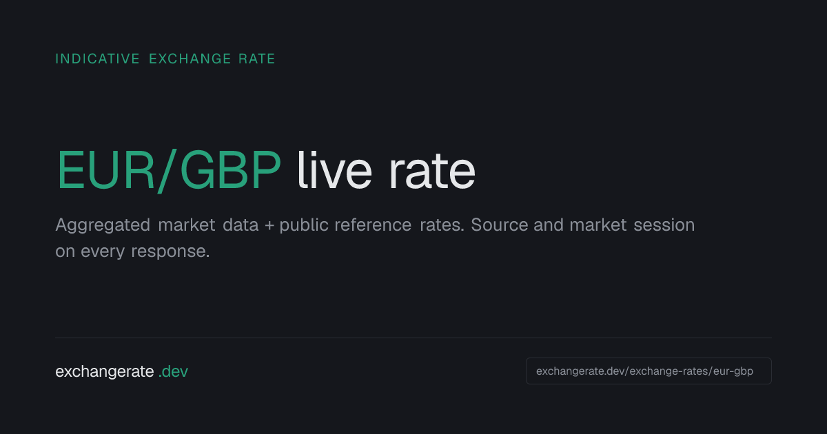 EUR to GBP Converter & Exchange Rate | exchangerate.dev