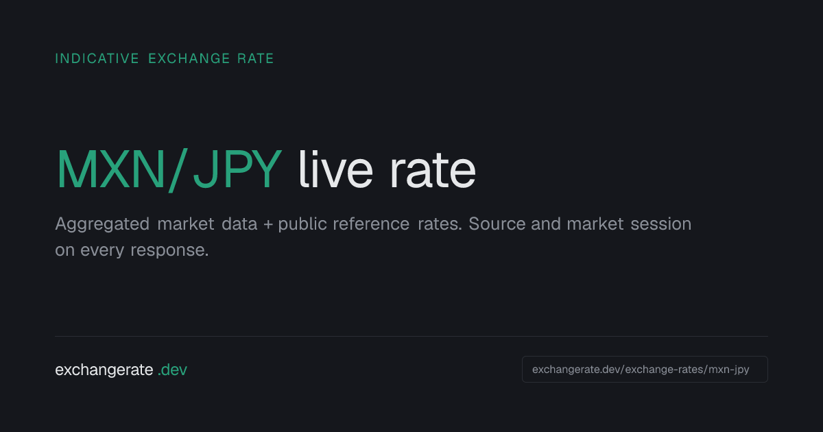 MXN to JPY Converter & Exchange Rate | exchangerate.dev